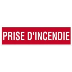 PLAQUE DE SIGNALISATION Prise d'incendie
