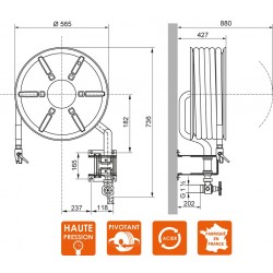 EUR5 HP RIA type P Haute Pression pivotant Ø 33/12 lg 30 m HUGJET