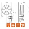 EUR5 HP RIA type P Haute Pression pivotant Ø 33/12 lg 30 m HUGJET